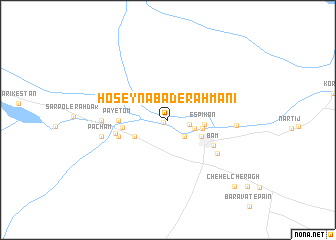 map of Ḩoseynābād-e Raḩmānī