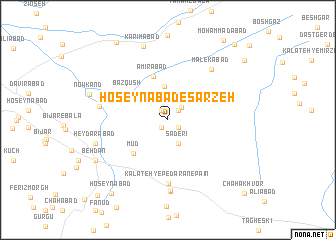 map of Ḩoseynābād-e Sarzeh