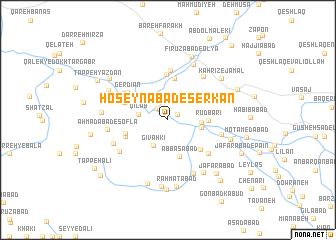 map of Ḩoseynābād-e Serkān