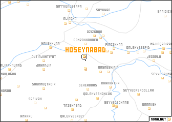 map of Ḩoseynābād