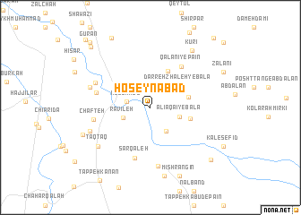 map of Ḩoseynābād