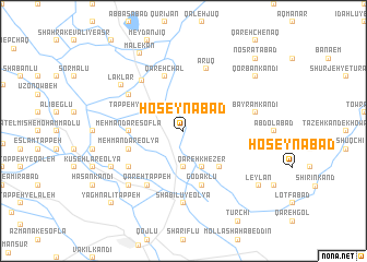 map of Ḩoseynābād