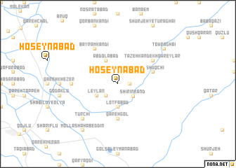 map of Ḩoseynābād