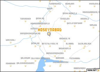 map of Ḩoseynābād