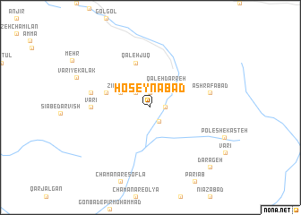 map of Ḩoseynābād