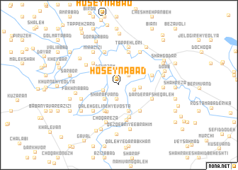 map of Ḩoseynābād