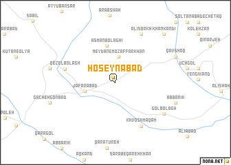 map of Ḩoseynābād