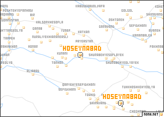 map of Ḩoseynābād