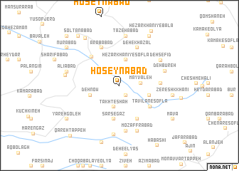 map of Ḩoseynābād