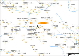 map of Ḩoseynābād