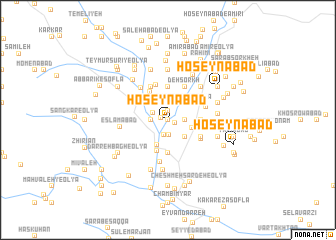 map of Ḩoseynābād