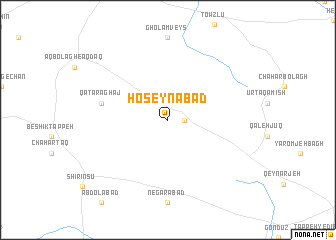 map of Ḩoseynābād