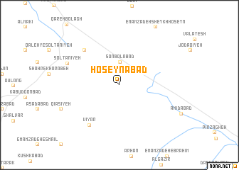 map of Ḩoseynābād