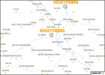 map of Ḩoseynābād