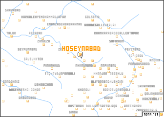 map of Ḩoseynābād