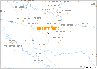 map of Ḩoseynābād