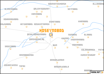 map of Ḩoseynābād