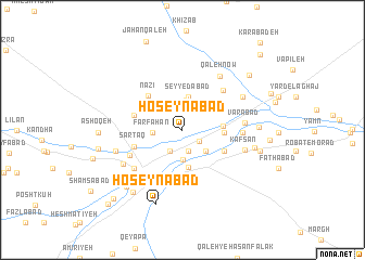 map of Ḩoseynābād