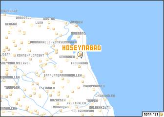 map of Ḩoseynābād