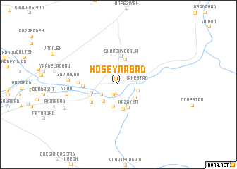 map of Ḩoseynābād