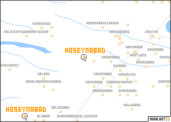 map of Ḩoseynābād