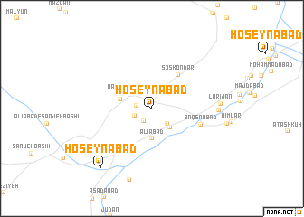 map of Ḩoseynābād