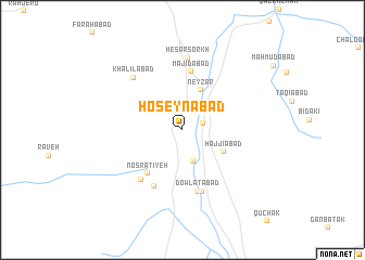 map of Ḩoseynābād