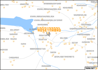 map of Ḩoseynābād