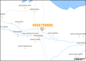 map of Ḩoseynābād