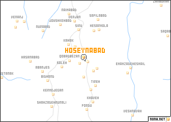 map of Ḩoseynābād