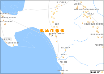 map of Ḩoseynābād