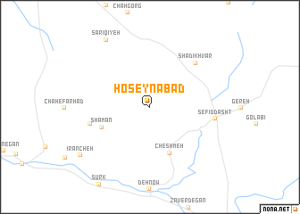 map of Ḩoseynābād