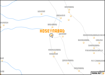 map of Ḩoseynābād