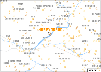 map of Ḩoseynābād