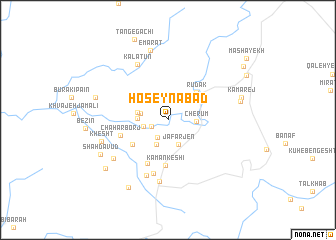 map of Ḩoseynābād