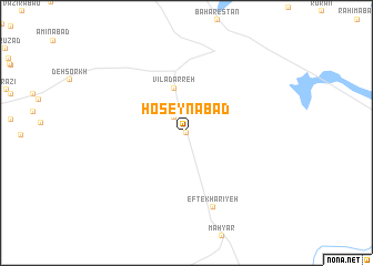 map of Ḩoseynābād