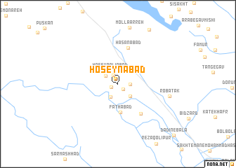 map of Ḩoseynābād