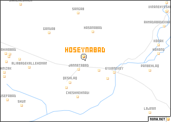 map of Ḩoseynābād