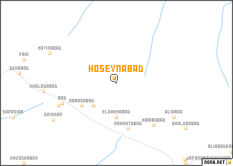 map of Ḩoseynābād