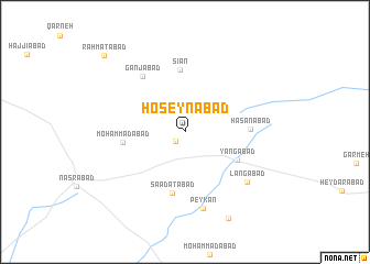 map of Ḩoseynābād