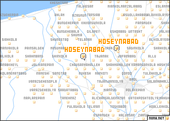 map of Ḩoseynābād