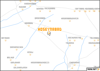 map of Ḩoseynābād