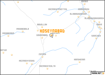 map of Ḩoseynābād