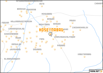 map of Ḩoseynābād