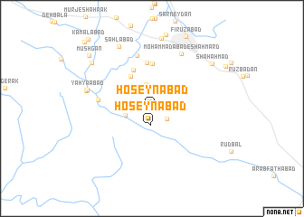 map of Ḩoseynābād