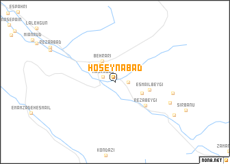 map of Ḩoseynābād