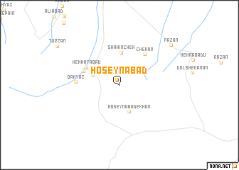 map of Ḩoseynābād