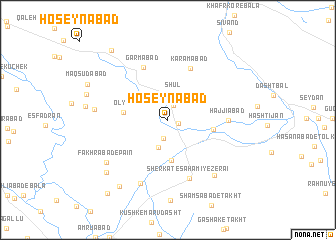 map of Ḩoseynābād