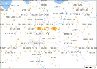 map of Ḩoseynābād