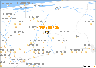 map of Ḩoseynābād